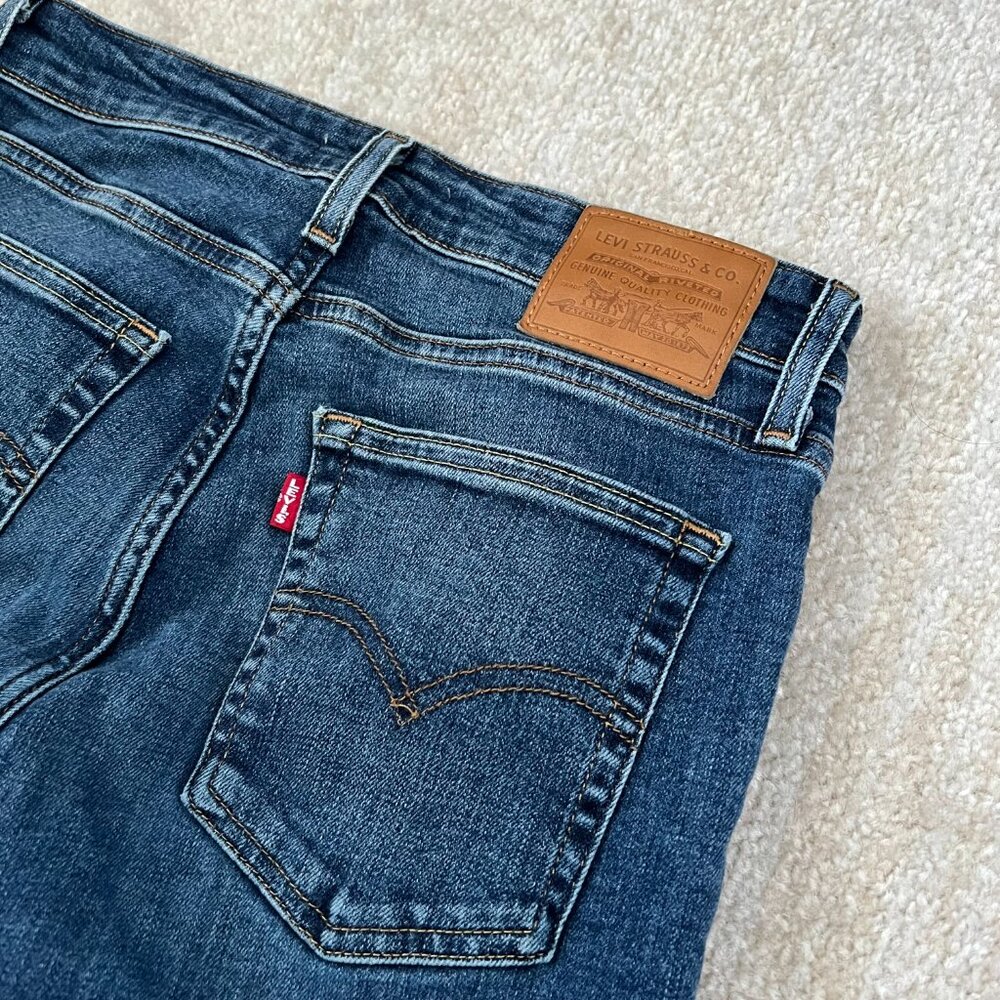 Levi’s Premium 721 High Rise Skinny Blue Jeans 28 - Picture 9 of 11
